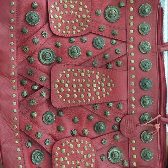 Chico’s Boho Studded Leather Shoulder Bag - Picture 4 of 11